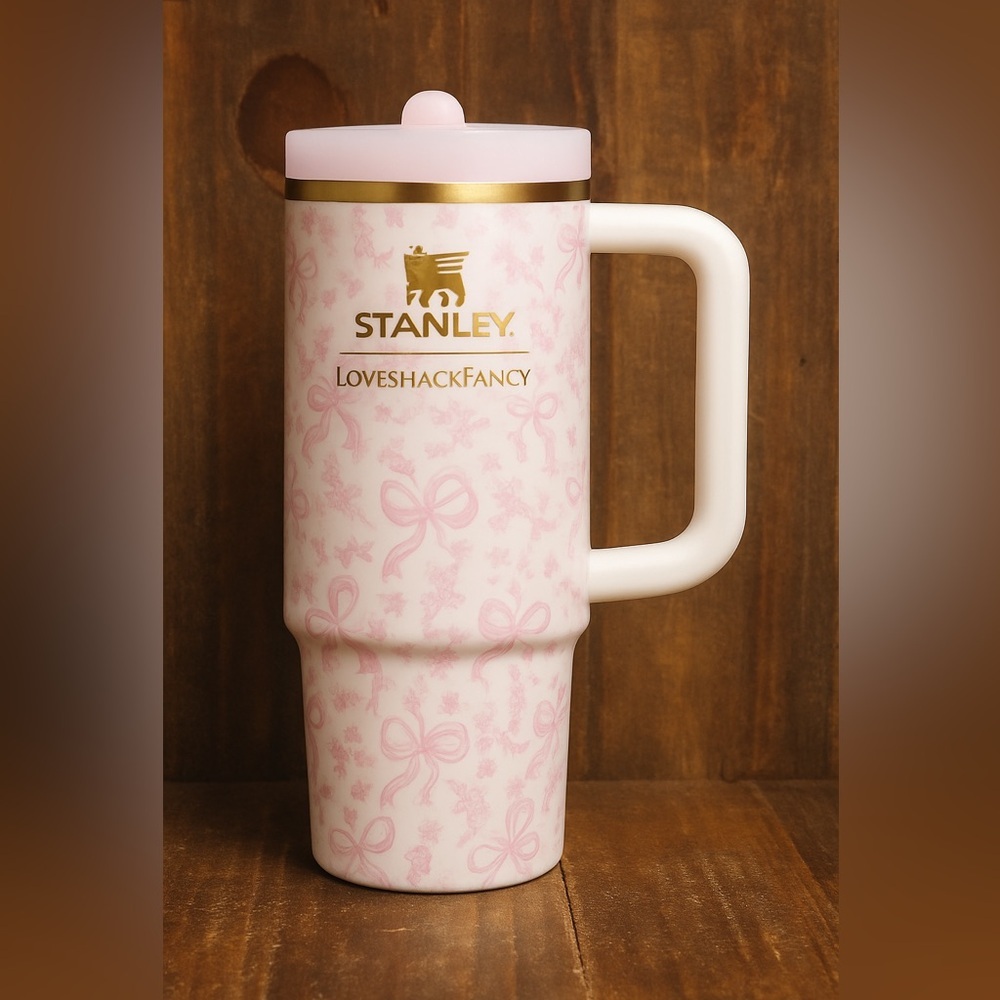 Stanley 1913 x LoveShackFancy Holiday Quencher® Coquette Bow Chantilly